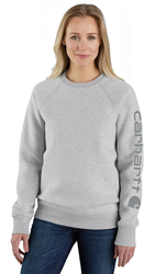 Image of Women's Carhartt Relaxed Fit Midweight Graphic Crewneck Sweatshirt. 106718