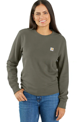 Image of Women's Carhartt Relaxed Fit Midweight French Terry Crewneck Sweatshirt. 106179