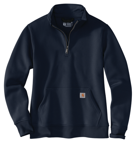 Women's Carhartt Relaxed Fit Midweight 1/4-Zip Mock-Neck Sweatshirt. 105295 image thumbnail