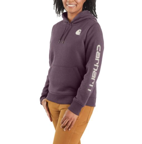 Women's Cahartt Relaxed Fit Midweight Logo Sleeve Graphic Sweatshirt. 102791 image thumbnail