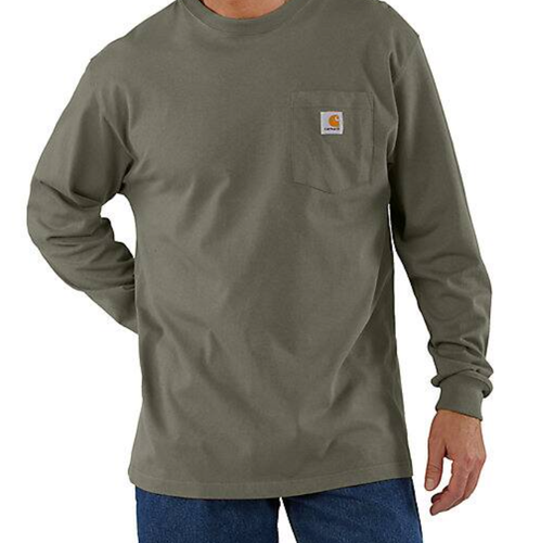 Carhartt Men's Loose Fit Heavyweight Long-Sleeve Pocket T-Shirt. K126 image thumbnail
