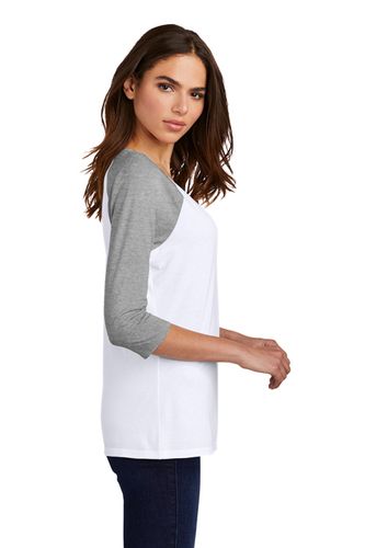 District Women's Perfect tri 3/4-Sleeve Raglan. DM136L image thumbnail