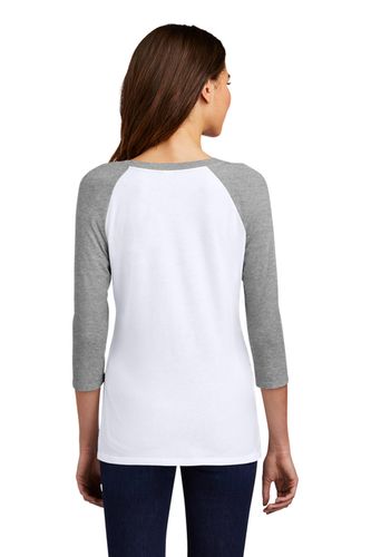 District Women's Perfect tri 3/4-Sleeve Raglan. DM136L image thumbnail