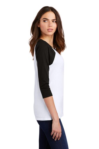 District Women's Perfect tri 3/4-Sleeve Raglan. DM136L image thumbnail