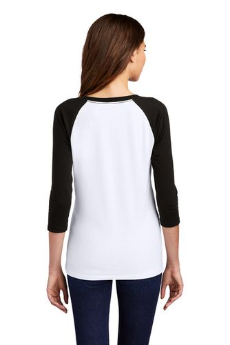 District Women's Perfect tri 3/4-Sleeve Raglan. DM136L image thumbnail