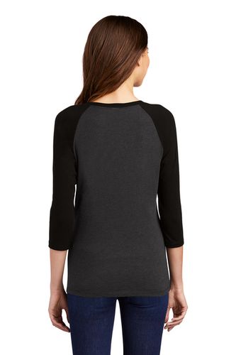 District Women's Perfect tri 3/4-Sleeve Raglan. DM136L image thumbnail