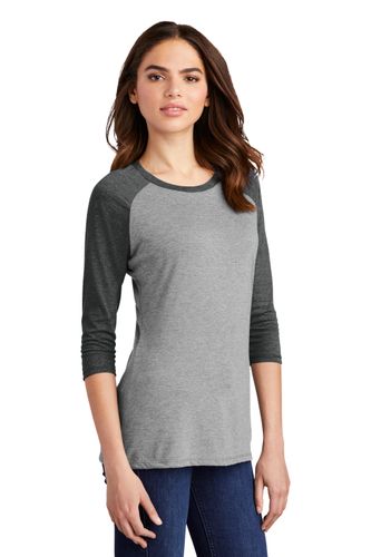District Women's Perfect tri 3/4-Sleeve Raglan. DM136L image thumbnail