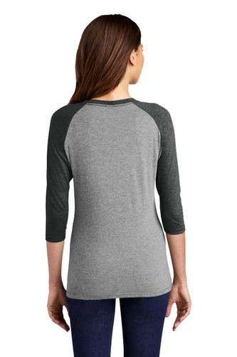 District Women's Perfect tri 3/4-Sleeve Raglan. DM136L image thumbnail
