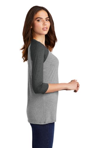 District Women's Perfect tri 3/4-Sleeve Raglan. DM136L image thumbnail