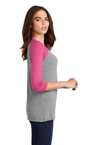 District Women's Perfect tri 3/4-Sleeve Raglan. DM136L image thumbnail