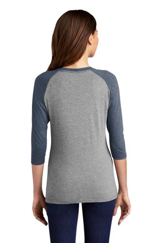 District Women's Perfect tri 3/4-Sleeve Raglan. DM136L image thumbnail