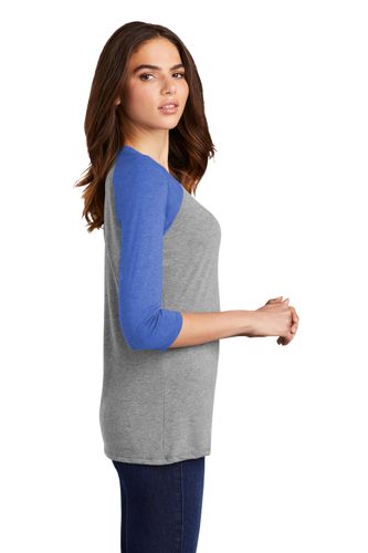 District Women's Perfect tri 3/4-Sleeve Raglan. DM136L image thumbnail