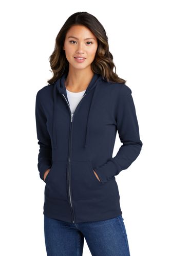 Port & Company Women's Core Fleece Full-Zip Hooded Sweatshirt. LPC78Z image thumbnail