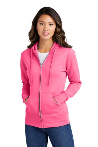 Port & Company Women's Core Fleece Full-Zip Hooded Sweatshirt. LPC78Z image thumbnail