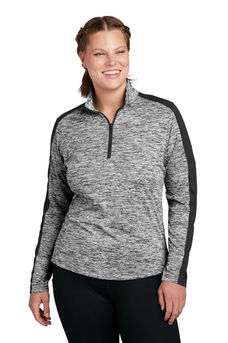 Sport-Tek Women's PosiCharge® Electric Heather Colorblock 1/4-Zip Pullover. LST397 image thumbnail