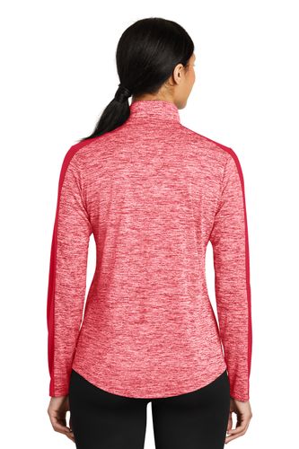 Sport-Tek Women's PosiCharge® Electric Heather Colorblock 1/4-Zip Pullover. LST397 image thumbnail