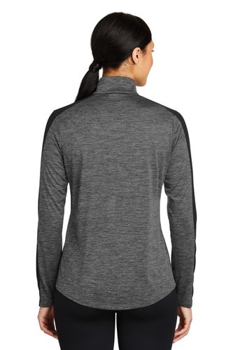 Sport-Tek Women's PosiCharge® Electric Heather Colorblock 1/4-Zip Pullover. LST397 image thumbnail