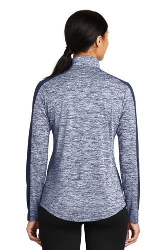 Sport-Tek Women's PosiCharge® Electric Heather Colorblock 1/4-Zip Pullover. LST397 image thumbnail