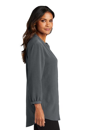 Port Authority Women's 3/4-Sleeve Textured Crepe Tunic. LW713 image thumbnail