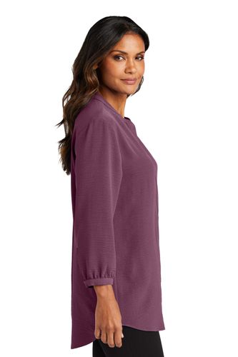 Port Authority Women's 3/4-Sleeve Textured Crepe Tunic. LW713 image thumbnail