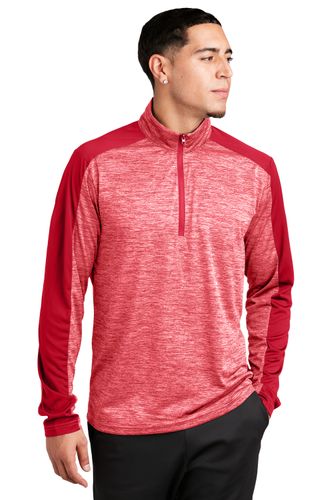 Sport-Tek PosiCharge Electric Heather Colorblock 1/4-Zip Pullover. ST397 image thumbnail