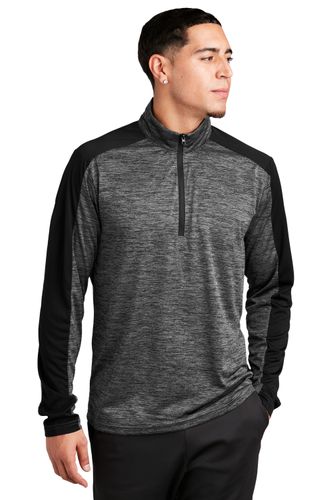 Sport-Tek PosiCharge Electric Heather Colorblock 1/4-Zip Pullover. ST397 image thumbnail