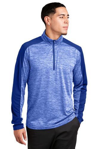 Sport-Tek PosiCharge Electric Heather Colorblock 1/4-Zip Pullover. ST397 image thumbnail