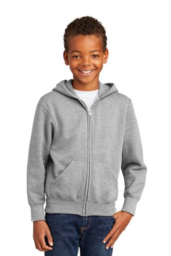 Port & Company Youth Core Fleece Full-Zip Hooded Sweatshirt. PC90YZH image thumbnail