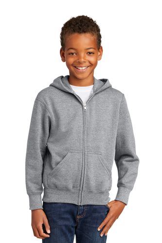 Port & Company Youth Core Fleece Full-Zip Hooded Sweatshirt. PC90YZH image thumbnail