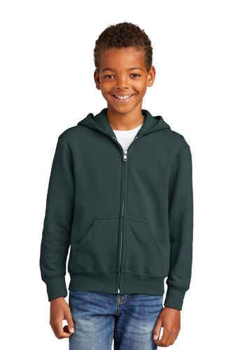 Port & Company Youth Core Fleece Full-Zip Hooded Sweatshirt. PC90YZH image thumbnail