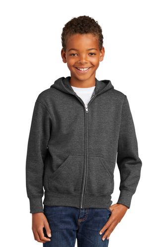 Port & Company Youth Core Fleece Full-Zip Hooded Sweatshirt. PC90YZH image thumbnail