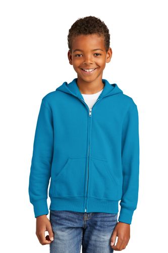 Port & Company Youth Core Fleece Full-Zip Hooded Sweatshirt. PC90YZH image thumbnail