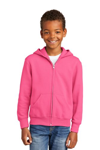 Port & Company Youth Core Fleece Full-Zip Hooded Sweatshirt. PC90YZH image thumbnail