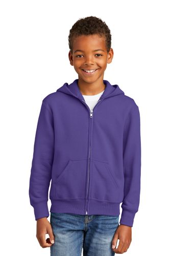Port & Company Youth Core Fleece Full-Zip Hooded Sweatshirt. PC90YZH image thumbnail