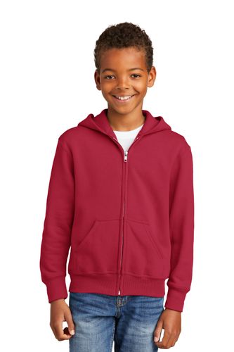 Port & Company Youth Core Fleece Full-Zip Hooded Sweatshirt. PC90YZH image thumbnail