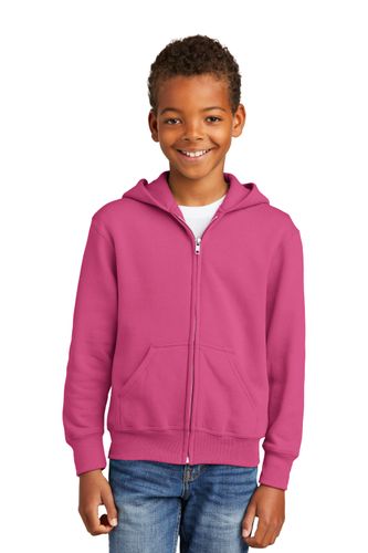 Port & Company Youth Core Fleece Full-Zip Hooded Sweatshirt. PC90YZH image thumbnail