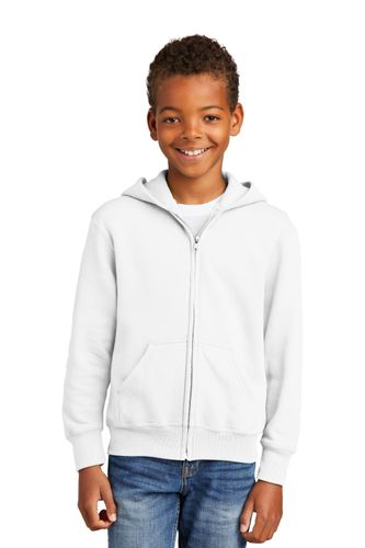 Port & Company Youth Core Fleece Full-Zip Hooded Sweatshirt. PC90YZH image thumbnail
