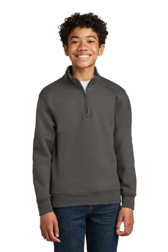 Port & Company Youth Core Fleece 1/4-Zip Pullover Sweatshirt. PC78YQ image thumbnail