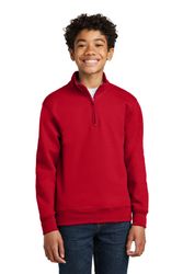 Image of Port & Company Youth Core Fleece 1/4-Zip Pullover Sweatshirt. PC78YQ