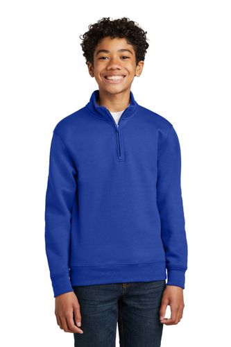 Port & Company Youth Core Fleece 1/4-Zip Pullover Sweatshirt. PC78YQ image thumbnail