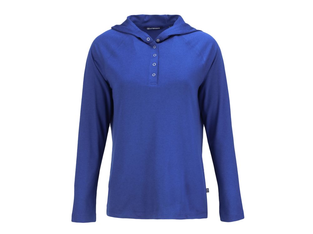Cutter & Buck Coastline Epic Comfort Eco Recycled Women's Hooded Shirt. LCK00184 primary image