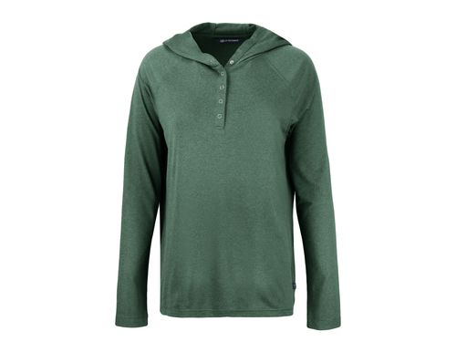 Cutter & Buck Coastline Epic Comfort Eco Recycled Women's Hooded Shirt. LCK00184 image thumbnail