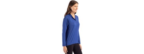 Cutter & Buck Coastline Epic Comfort Eco Recycled Women's Hooded Shirt. LCK00184 image thumbnail