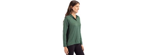 Cutter & Buck Coastline Epic Comfort Eco Recycled Women's Hooded Shirt. LCK00184 image thumbnail