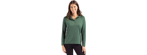 Cutter & Buck Coastline Epic Comfort Eco Recycled Women's Hooded Shirt. LCK00184 image thumbnail