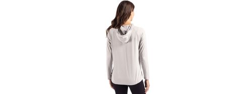 Cutter & Buck Coastline Epic Comfort Eco Recycled Women's Hooded Shirt. LCK00184 image thumbnail