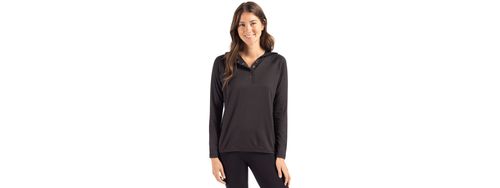 Cutter & Buck Coastline Epic Comfort Eco Recycled Women's Hooded Shirt. LCK00184 image thumbnail