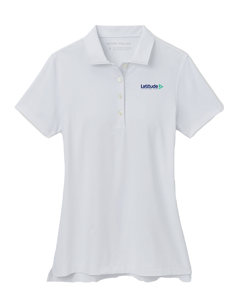 Peter Millar Ladies' White Polo w/ fc logo primary image