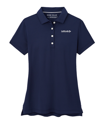 Peter Millar Ladies' Navy polo w/ white logo image thumbnail