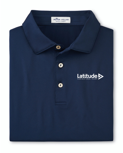 Peter Millar Men's Navy Polo w/ white logo image thumbnail